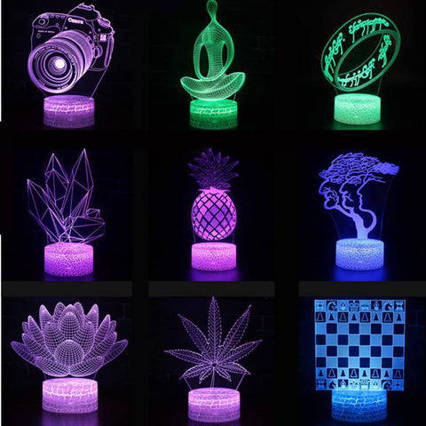 3D 7 Color Changing Yoga LED Meditation