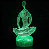 3D 7 Color Changing Yoga LED Meditation