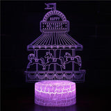 3D 7 Color Changing Yoga LED Meditation