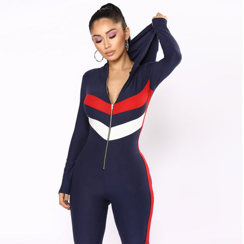 Zipper Hooded Rompers workout set