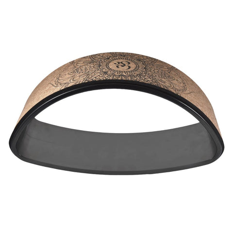 Yoga Wheel Bent Back Stretch Natural Cork Solid Fitness Wheel Pilates Ring Sturdy Wheel Yoga Training  Wheel supplies