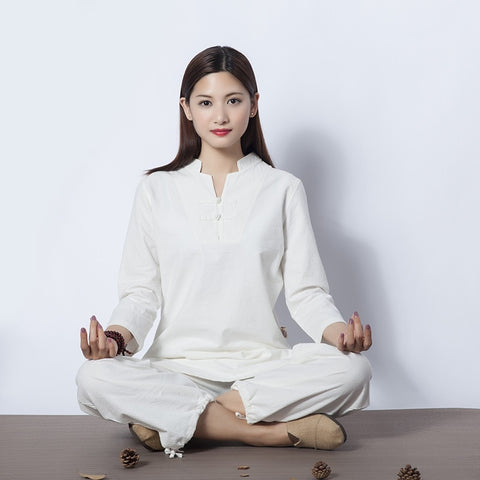 Cotton Meditation Clothing Shirt and Pants 2pcs/set