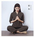 Cotton Meditation Clothing Shirt and Pants 2pcs/set