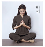 Cotton Meditation Clothing Shirt and Pants 2pcs/set