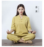 Cotton Meditation Clothing Shirt and Pants 2pcs/set