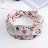 Floral Turban  Headwrap Elastic yoga