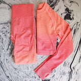 Ombre Seamless 2 Piece Set Women Sport